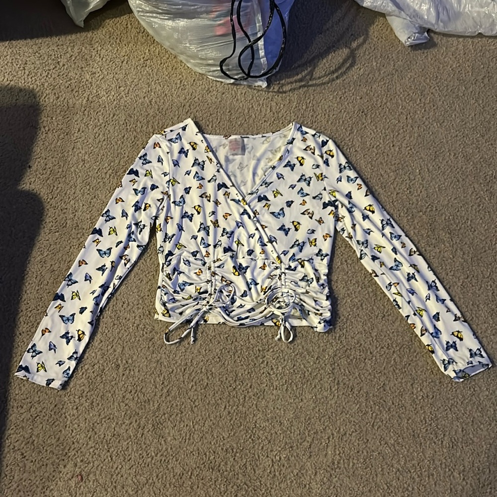 Butterfly crop top